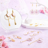 DIY Flower Petals Earrings Kit Glass Pearl Beads Hooks Charms Jewelry Crafts