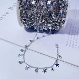 1m Star Crystal Round Bead Chain for Jewelry Making DIY Supplies