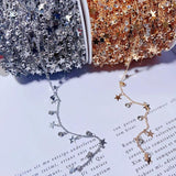 1m Star Crystal Round Bead Chain for Jewelry Making DIY Supplies