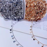 1m Star Crystal Round Bead Chain for Jewelry Making DIY Supplies