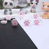 20Pcs 16mm Cat Paws Print Wooden Beads DIY Custom Party Decoration