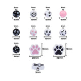 20Pcs 16mm Cat Paws Print Wooden Beads DIY Custom Party Decoration