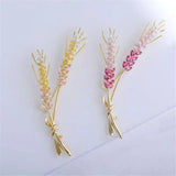 Wheat Zircon Brooch for Ladies Party Accessories