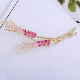 Wheat Zircon Brooch for Ladies Party Accessories