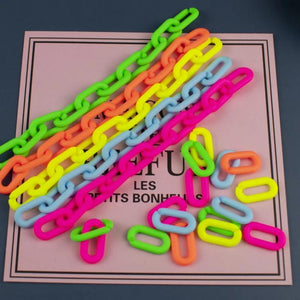 100pcs Mini Acrylic Buckle Beads DIY Glasses Chains Mask Earrings