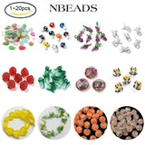 20PCS Mushroom Strawberry Lampwork Beads Loose Bead DIY Jewelry Making