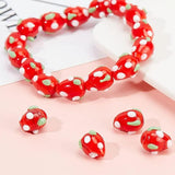 20PCS Mushroom Strawberry Lampwork Beads Loose Bead DIY Jewelry Making
