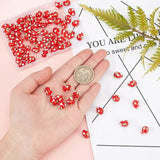 20PCS Mushroom Strawberry Lampwork Beads Loose Bead DIY Jewelry Making