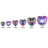 10/20Pcs Heart Glass Cabochons for DIY Jewelry Making
