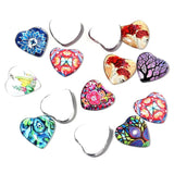 10/20Pcs Heart Glass Cabochons for DIY Jewelry Making