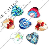 10/20Pcs Heart Glass Cabochons for DIY Jewelry Making