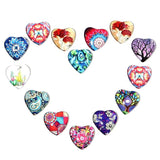 10/20Pcs Heart Glass Cabochons for DIY Jewelry Making