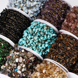1M Stone Chain Crystal Glass Beads Stainless Steel DIY Necklace Bracelet