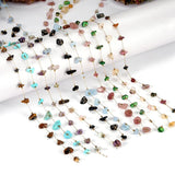 1M Stone Chain Crystal Glass Beads Stainless Steel DIY Necklace Bracelet