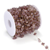 1M Stone Chain Crystal Glass Beads Stainless Steel DIY Necklace Bracelet