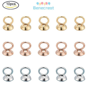 201 Stainless Steel Bead Caps for Glass Bubble Pendants - DIY Earring Craft