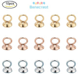 201 Stainless Steel Bead Caps for Glass Bubble Pendants - DIY Earring Craft