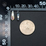 50pcs Crystal Glass Dagger Spike Leaf Bead DIY Jewelry Making Supplies, Clear AB