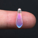 50pcs Crystal Glass Dagger Spike Leaf Bead DIY Jewelry Making Supplies, Clear AB