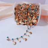 1M Crystal Charms Copper Chain Bead Pendants for Jewelry Making