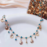 1M Crystal Charms Copper Chain Bead Pendants for Jewelry Making