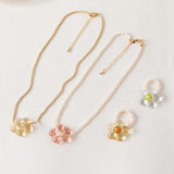 4PCS Irregular Glass Flower Charms 17*19mm for Jewelry Making Supplies