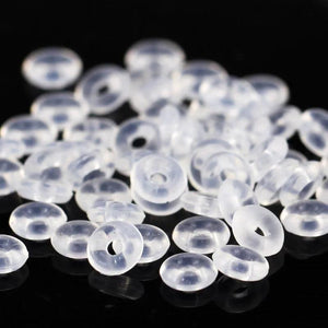 200PCs Silicone European Clip Bead Rings 6x2mm