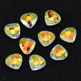20PCS Glass Crystal Heart Beads Rainbow Charms