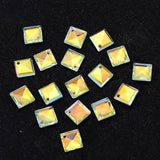20PCS Glass Crystal Heart Beads Rainbow Charms