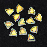 20PCS Glass Crystal Heart Beads Rainbow Charms
