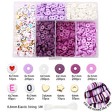 DIY Letter Bracelet Kit Polymer Clay Beads CCB Beads Heart Charm