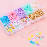 DIY Letter Bracelet Kit Polymer Clay Beads CCB Beads Heart Charm