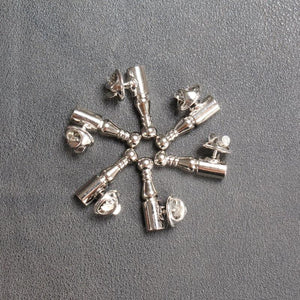 BoYuTe 10 Pieces 2.5CM Metal Brass Fasteners for Feather Brooch Pins