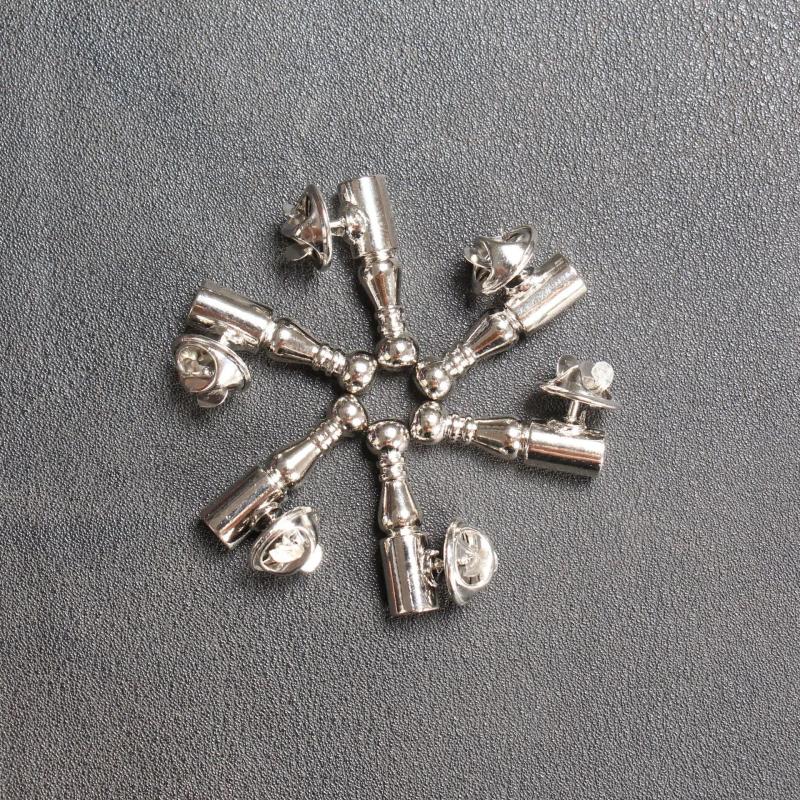 BoYuTe 10 Pieces 2.5CM Metal Brass Fasteners for Feather Brooch Pins