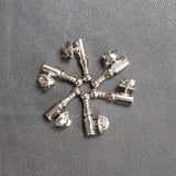 BoYuTe 10 Pieces 2.5CM Metal Brass Fasteners for Feather Brooch Pins