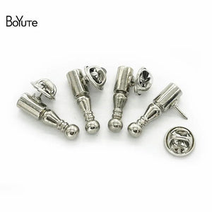 BoYuTe 10 Pieces 2.5CM Metal Brass Fasteners for Feather Brooch Pins