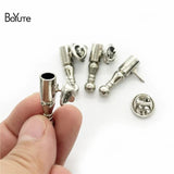 BoYuTe 10 Pieces 2.5CM Metal Brass Fasteners for Feather Brooch Pins
