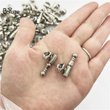 BoYuTe 10 Pieces 2.5CM Metal Brass Fasteners for Feather Brooch Pins
