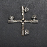 BoYuTe 10 Pieces 2.5CM Metal Brass Fasteners for Feather Brooch Pins