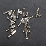BoYuTe 10 Pieces 2.5CM Metal Brass Fasteners for Feather Brooch Pins