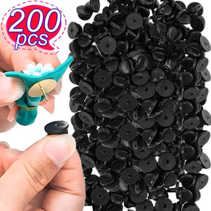 PVC Rubber Pin Backs for Badges Tie Tack Lapel Holder Cap
