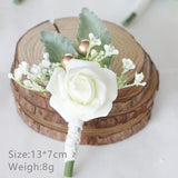 Pink Groom Boutonniere Buttonhole Wedding Corsage Pins