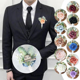 Pink Groom Boutonniere Buttonhole Wedding Corsage Pins