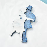 Acrylic Dancing Couple Brooch Pins for Women - Unisex Happy Dancers Figure