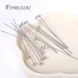 10/20/30Pcs 0.7mm*50mm 18K Plated Flat Pins for DIY Jewellery Making