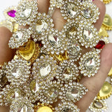 10pcs 7x10mm Crystal Claw Rhinestone Sewing Beads DIY Jewelry Making