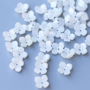 14mm Resin Flower Petal Bead Caps Charms for DIY Jewelry Making Components