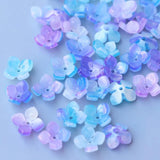 14mm Resin Flower Petal Bead Caps Charms for DIY Jewelry Making Components