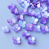 14mm Resin Flower Petal Bead Caps Charms for DIY Jewelry Making Components