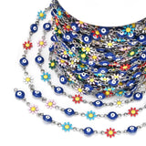 Evil Eye Bead Chain for Jewelry Making